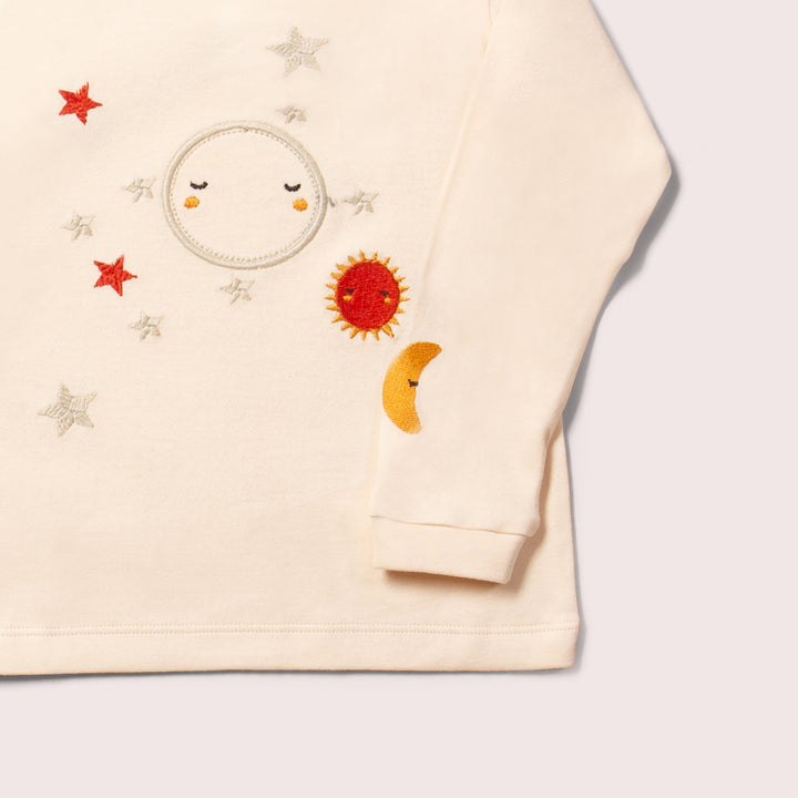 Over The Moon Applique Long Sleeve T-Shirt