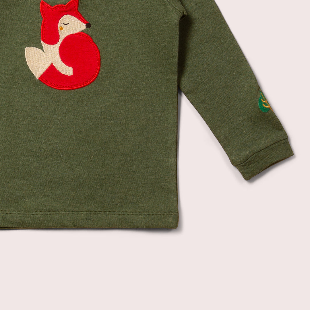 Little Fox Applique Long Sleeve T-Shirt