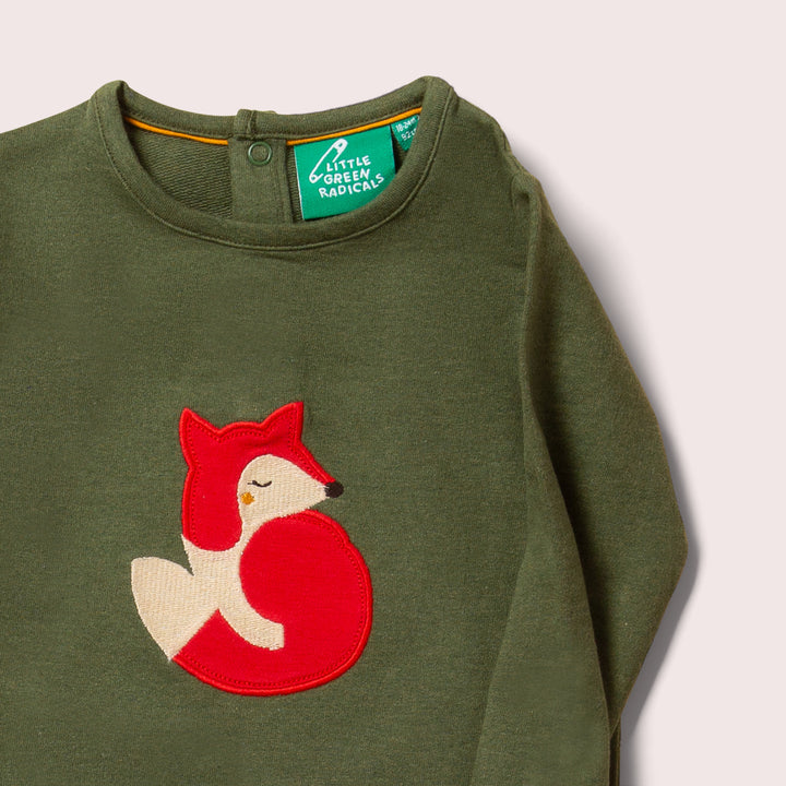 Little Fox Applique Long Sleeve T-Shirt