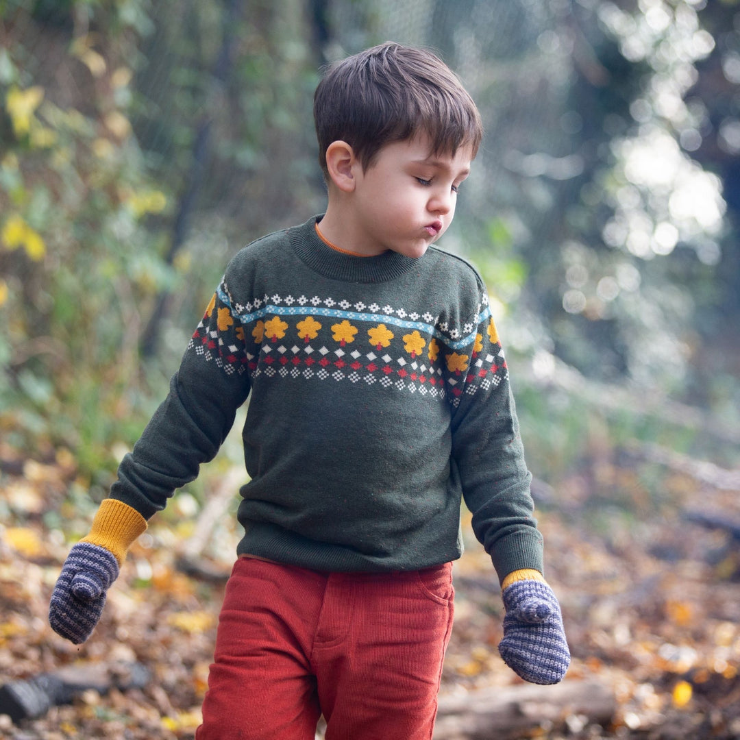 From One To Another Autumn Leaf Fair Isle Knitted Jumper