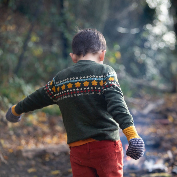 From One To Another Autumn Leaf Fair Isle Knitted Jumper