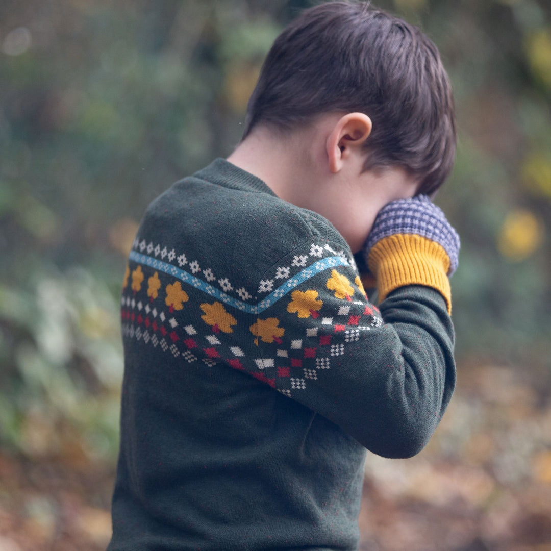 From One To Another Autumn Leaf Fair Isle Knitted Jumper