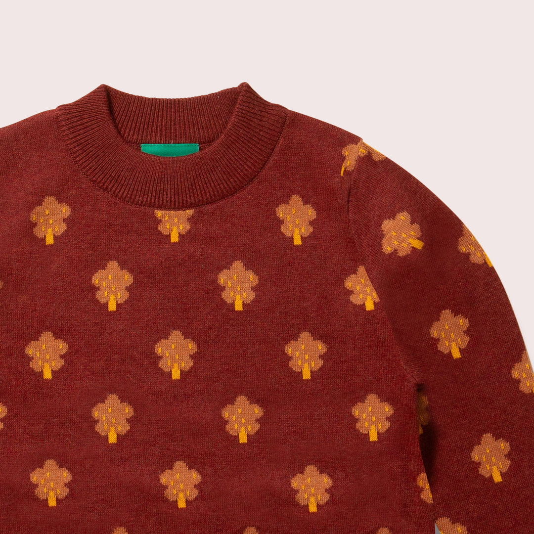 From One To Another Autumn Leaf Knitted Jumper