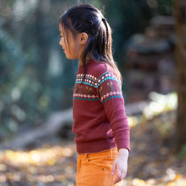 From One To Another Owl Fair Isle Knitted Jumper