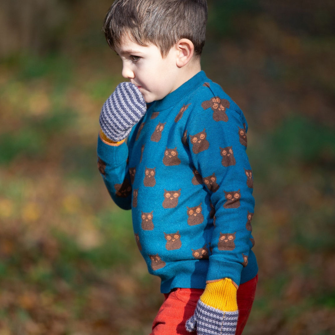 From One To Another Owl Knitted Jumper