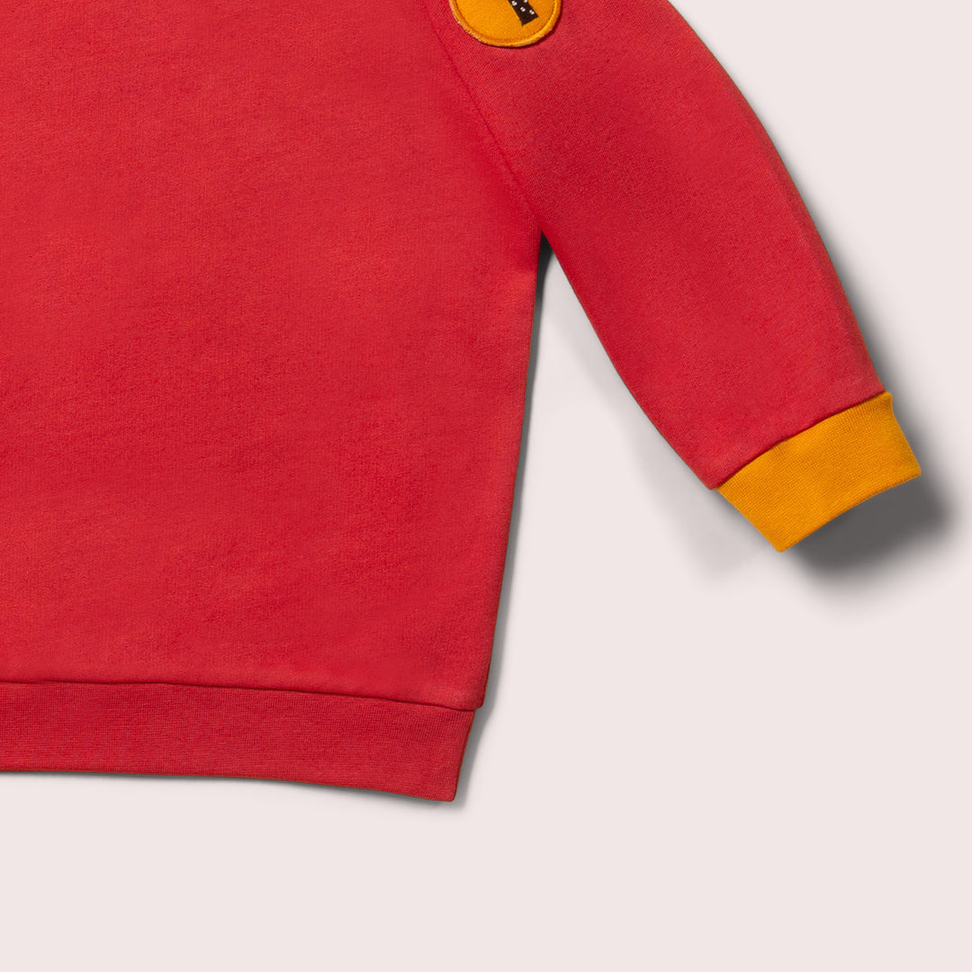 Soft Red Raglan Sweatshirt