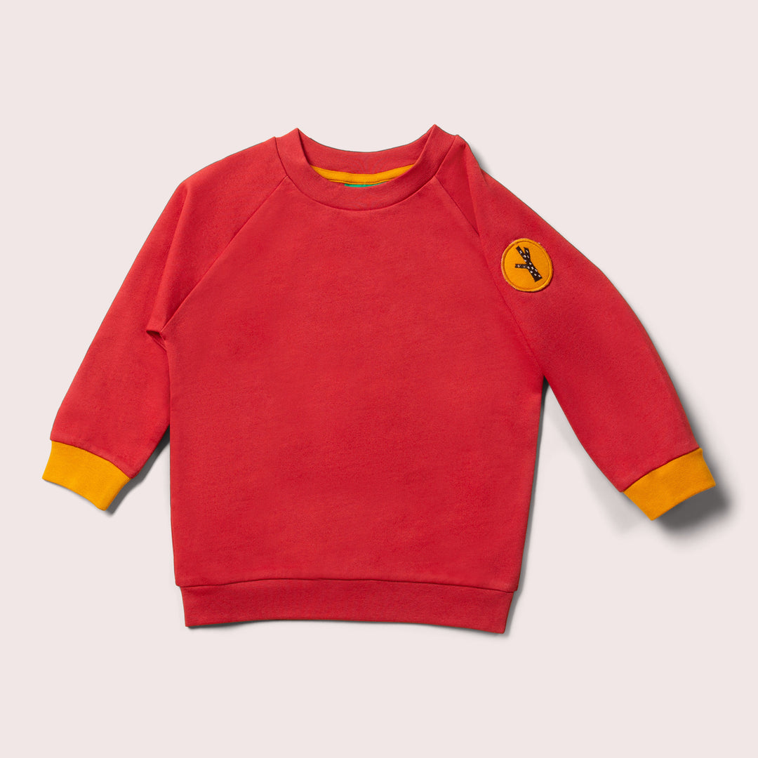 Soft Red Raglan Sweatshirt