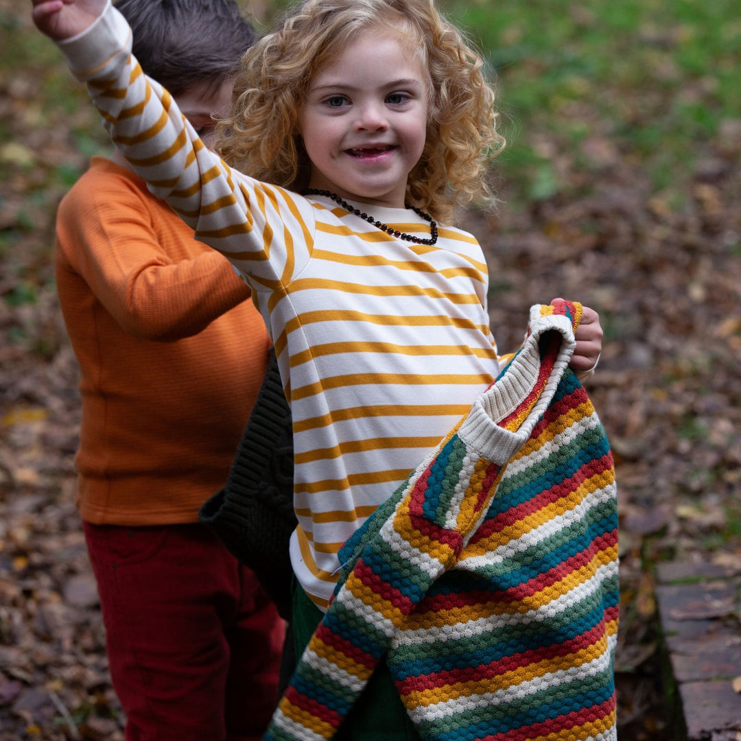 Stripes Forever Gold Long Sleeve T-Shirt