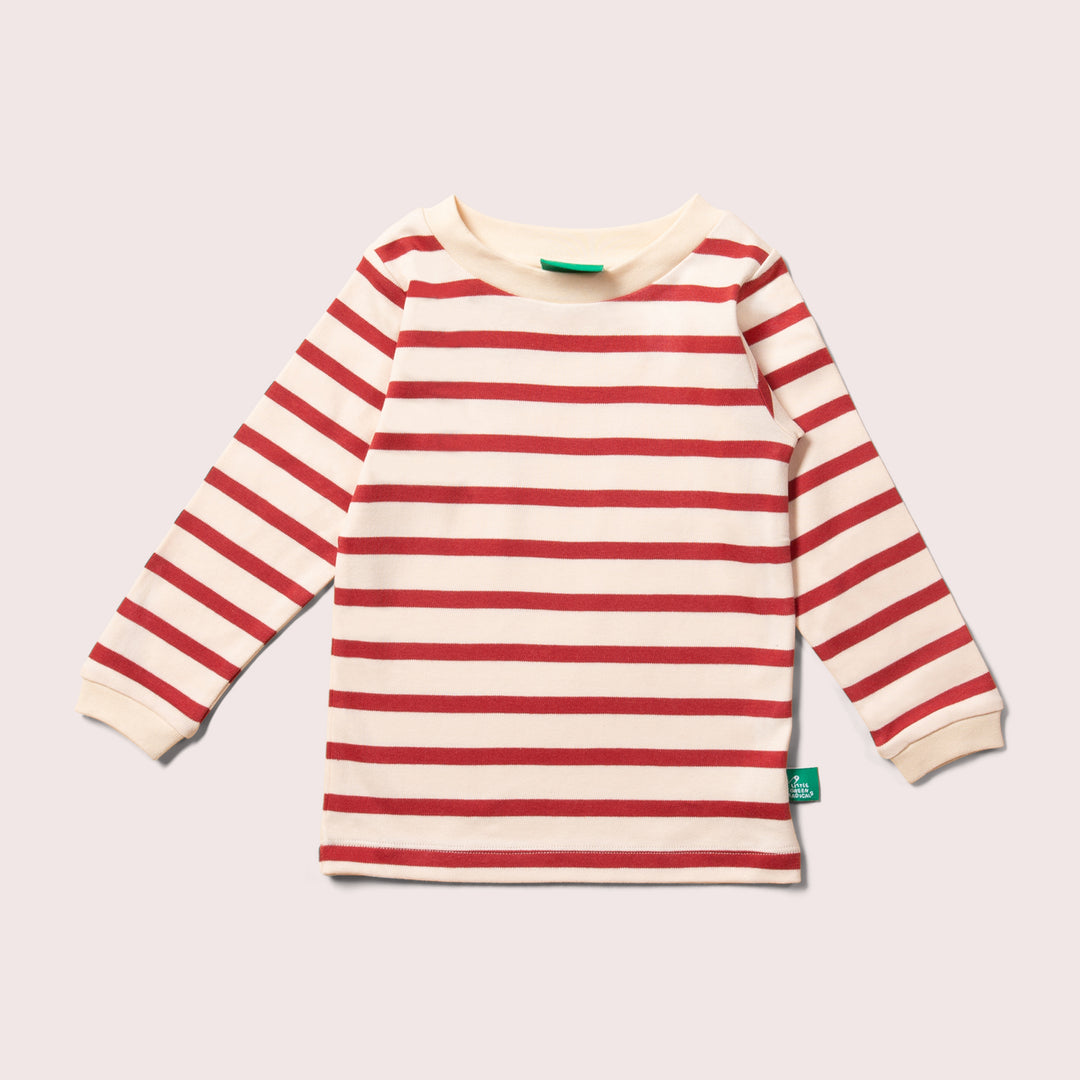 Stripes Forever Soft Red Long Sleeve T-Shirt