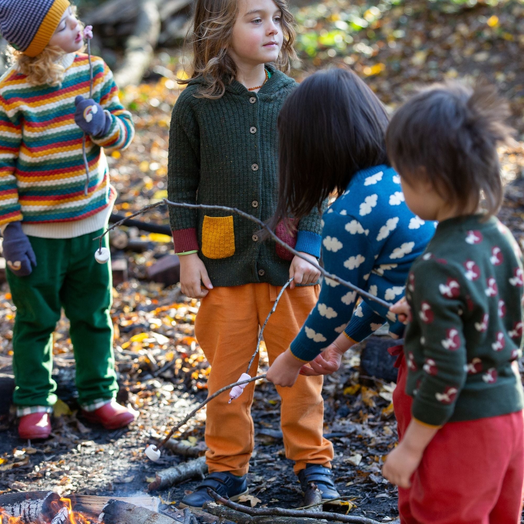 Golden Ochre Corduroy Comfy Trousers