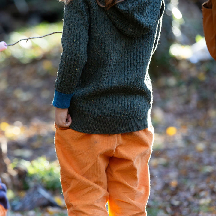 From One To Another Fern Green Hooded Snuggly Knitted Cardigan