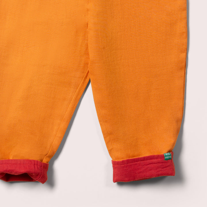 Golden Ochre & Hazelnut Reversible Pull On Trousers