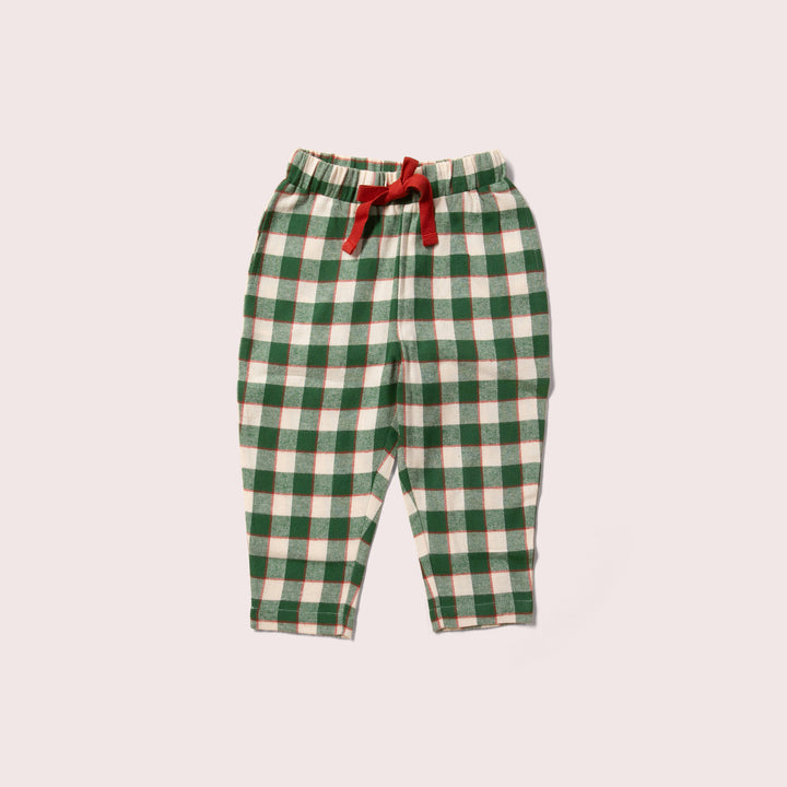 Fern Green Check Comfy Trousers