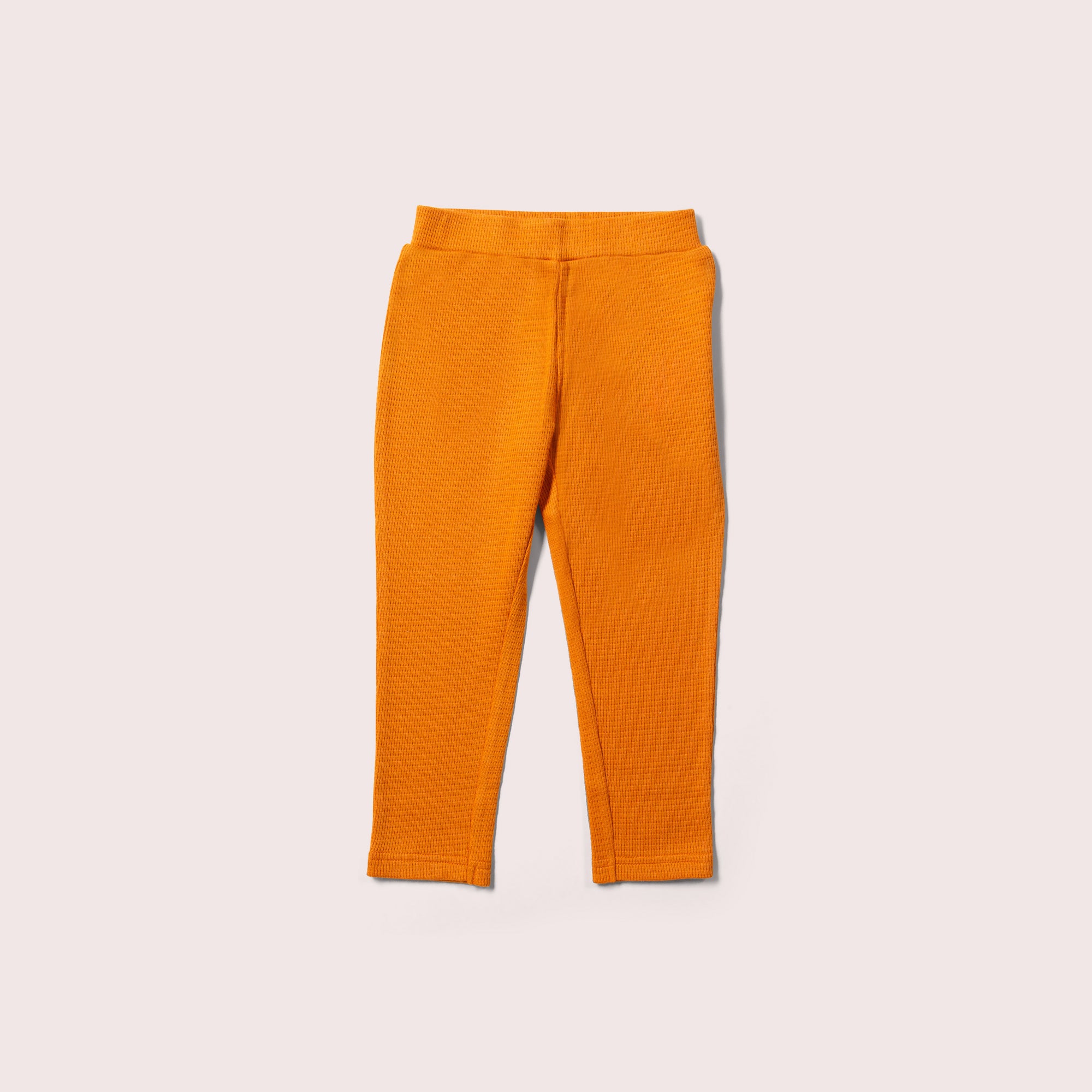 Golden Ochre Waffle Organic Leggings