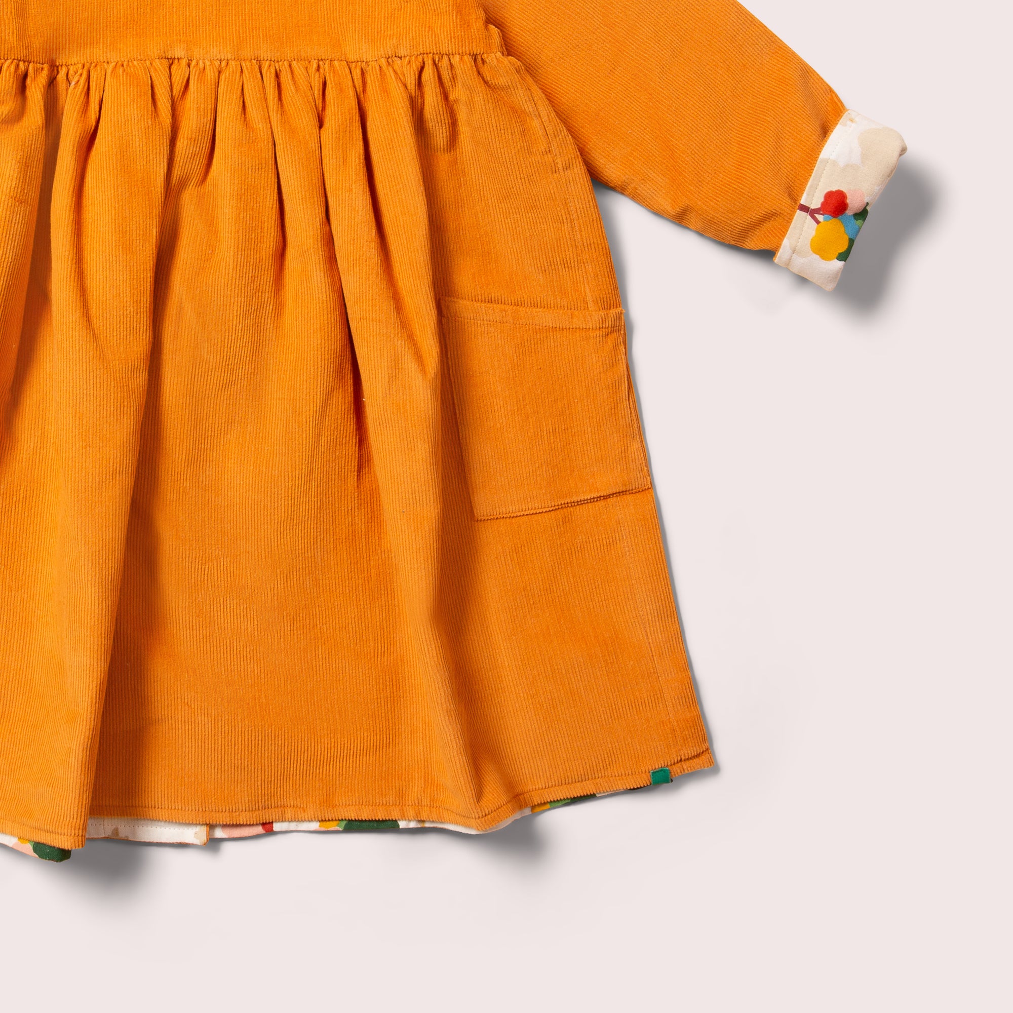 Golden Ochre Day After Day Reversible Corduroy Pocket Dress