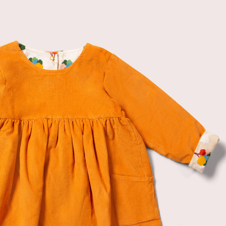 Golden Ochre Day After Day Reversible Corduroy Pocket Dress