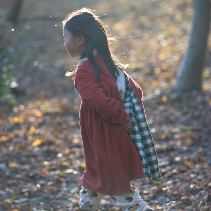 Hazelnut Day After Day Reversible Corduroy Pocket Dress