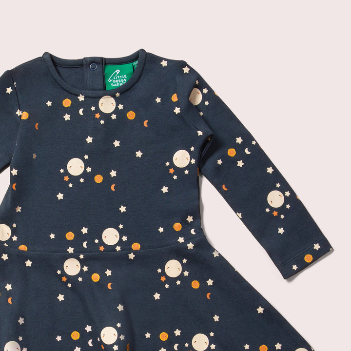 Over The Moon Long Sleeve Spinny Dress