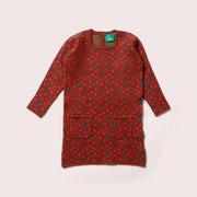 Hazelnut Flowers Knitted Tunic Dress