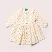 Golden Flowers Comfy Pocket Dress