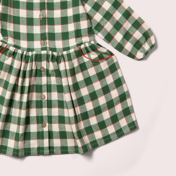 Fern Green Check Comfy Pocket Dress