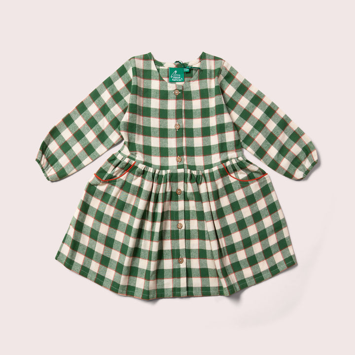 Fern Green Check Comfy Pocket Dress