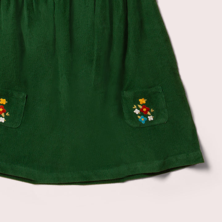 Vintage Green Corduroy Swing Dress