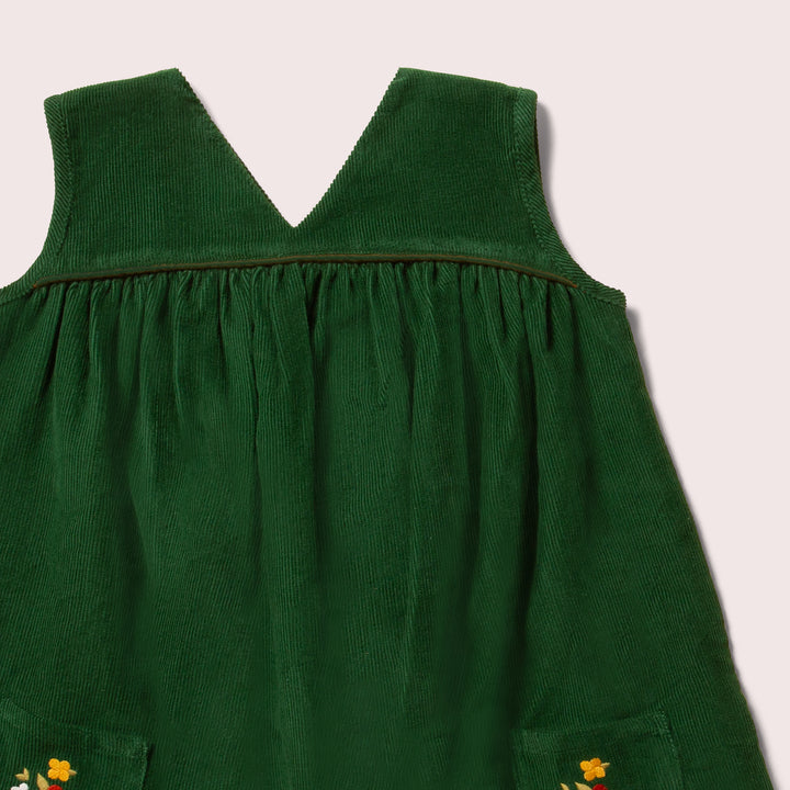 Vintage Green Corduroy Swing Dress