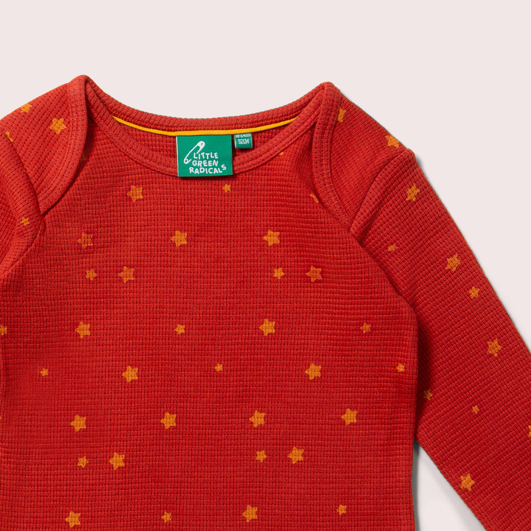 Hazelnut Stars Organic Waffle T-Shirt & Jogger Playset