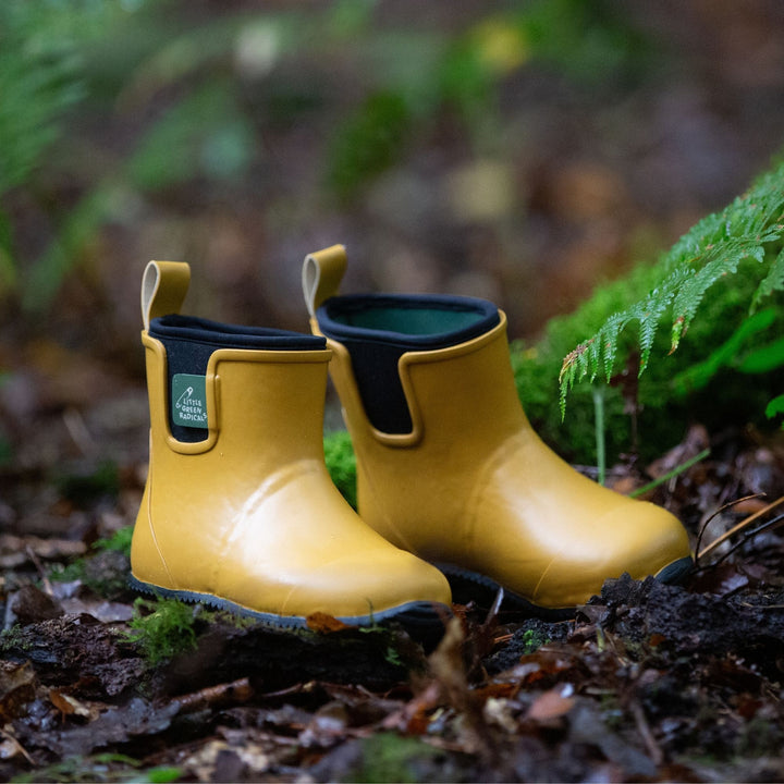 Gold Lined Ankle Wellington Boots