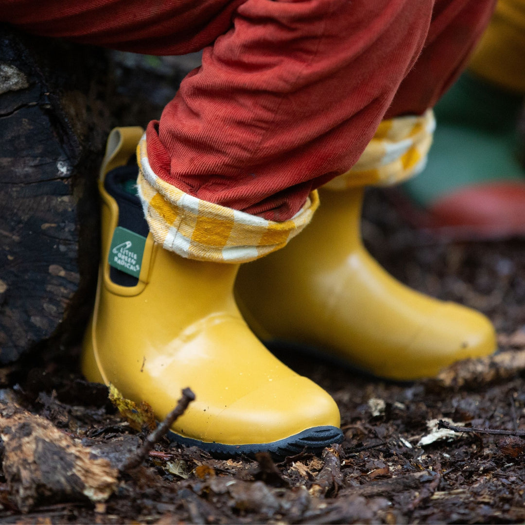 Gold Lined Ankle Wellington Boots