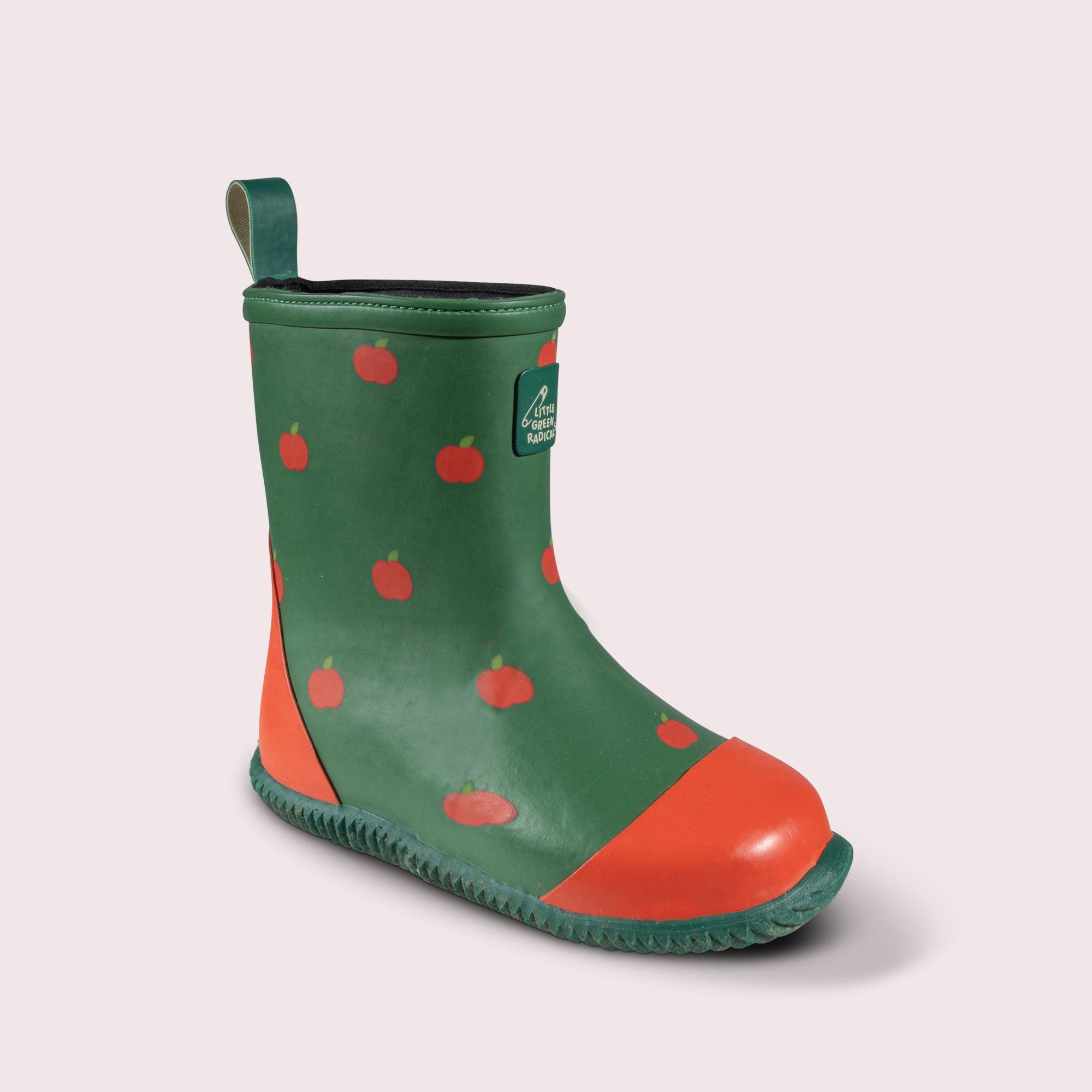 Red Apples Lined Classic Rain Boots