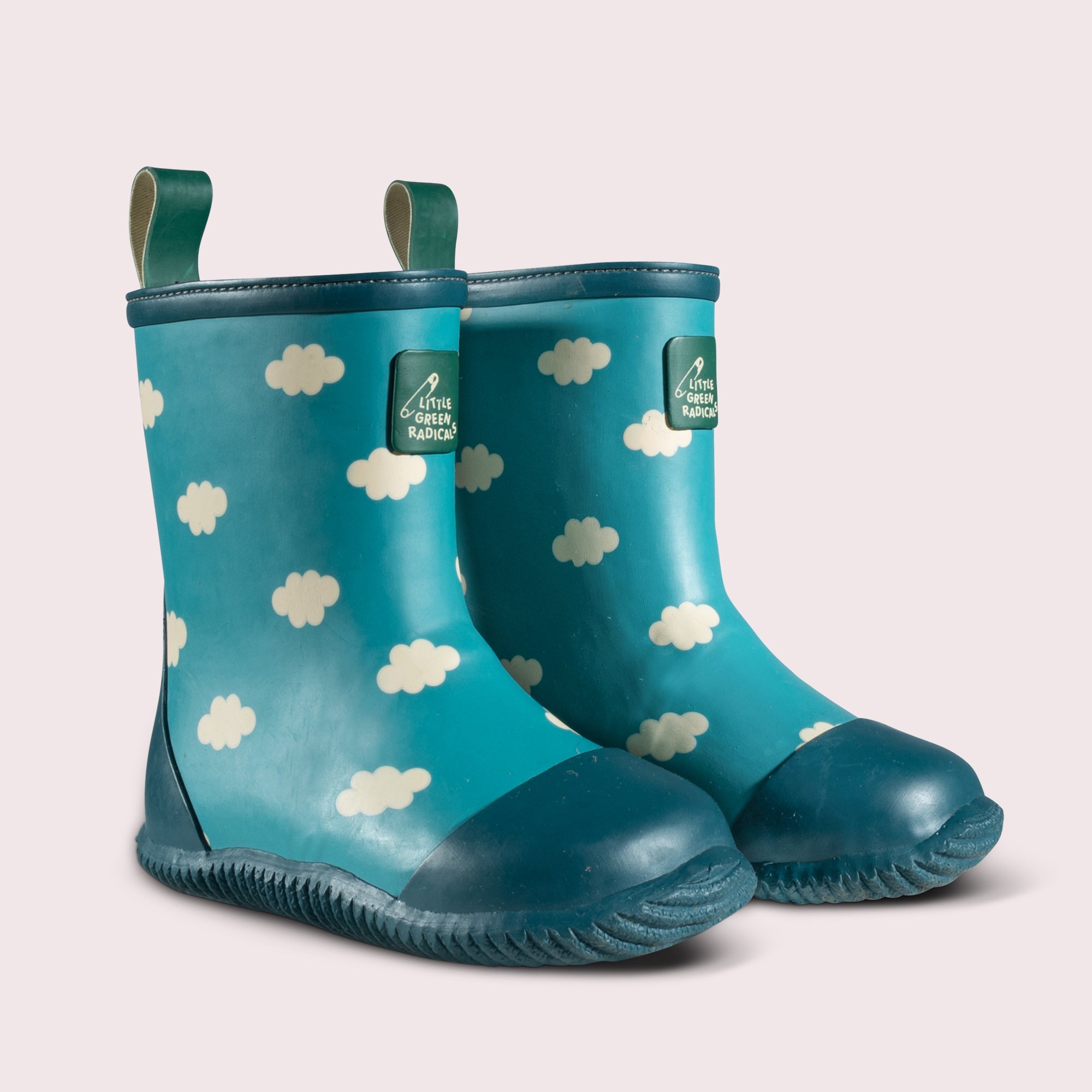 Blue Clouds Lined Classic Rain Boots