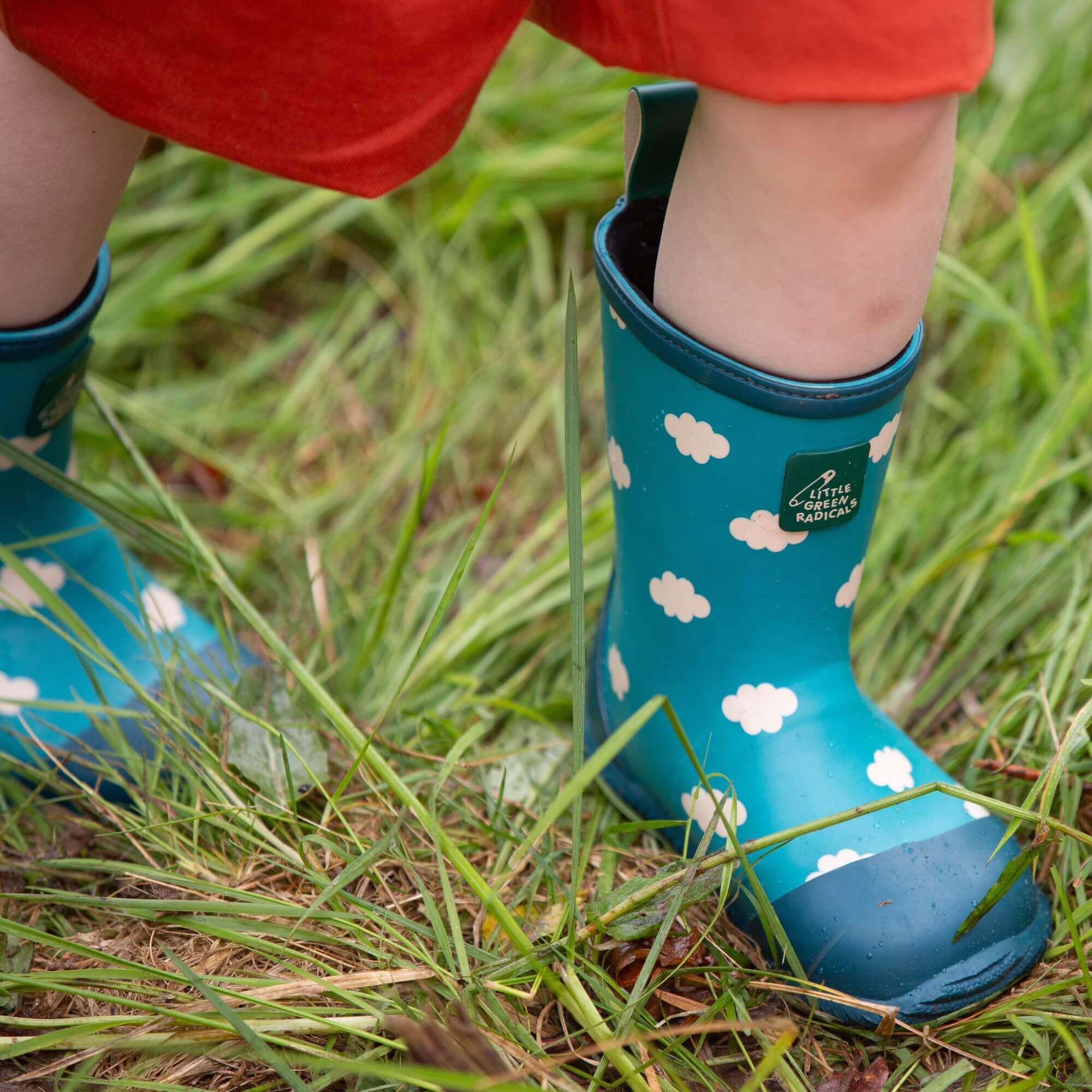 Blue Clouds Lined Classic Rain Boots