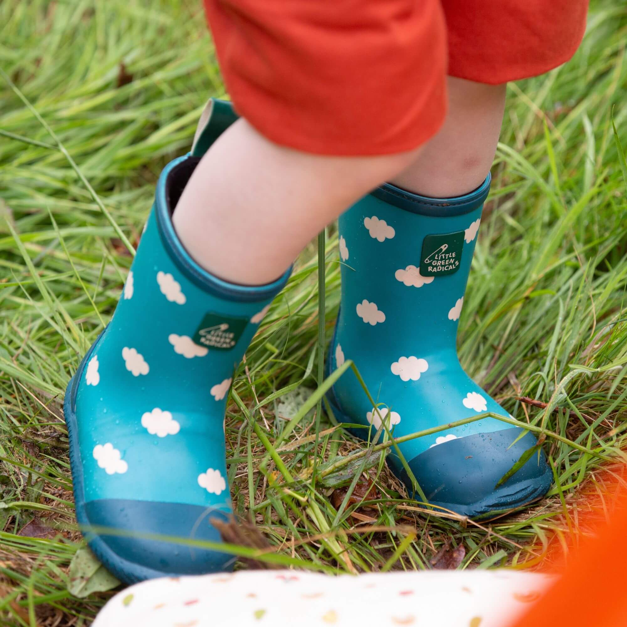 Blue Clouds Lined Classic Rain Boots