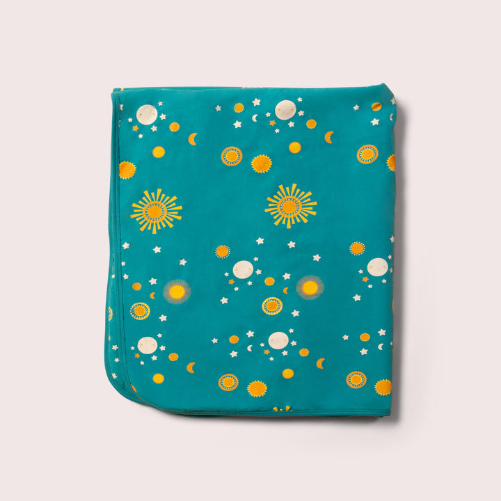 Sun & The Stars Sherpa Organic Hooded Baby Blanket