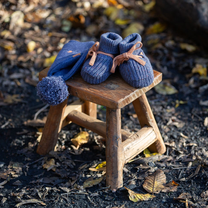 Dreamy Blue Knitted Booties