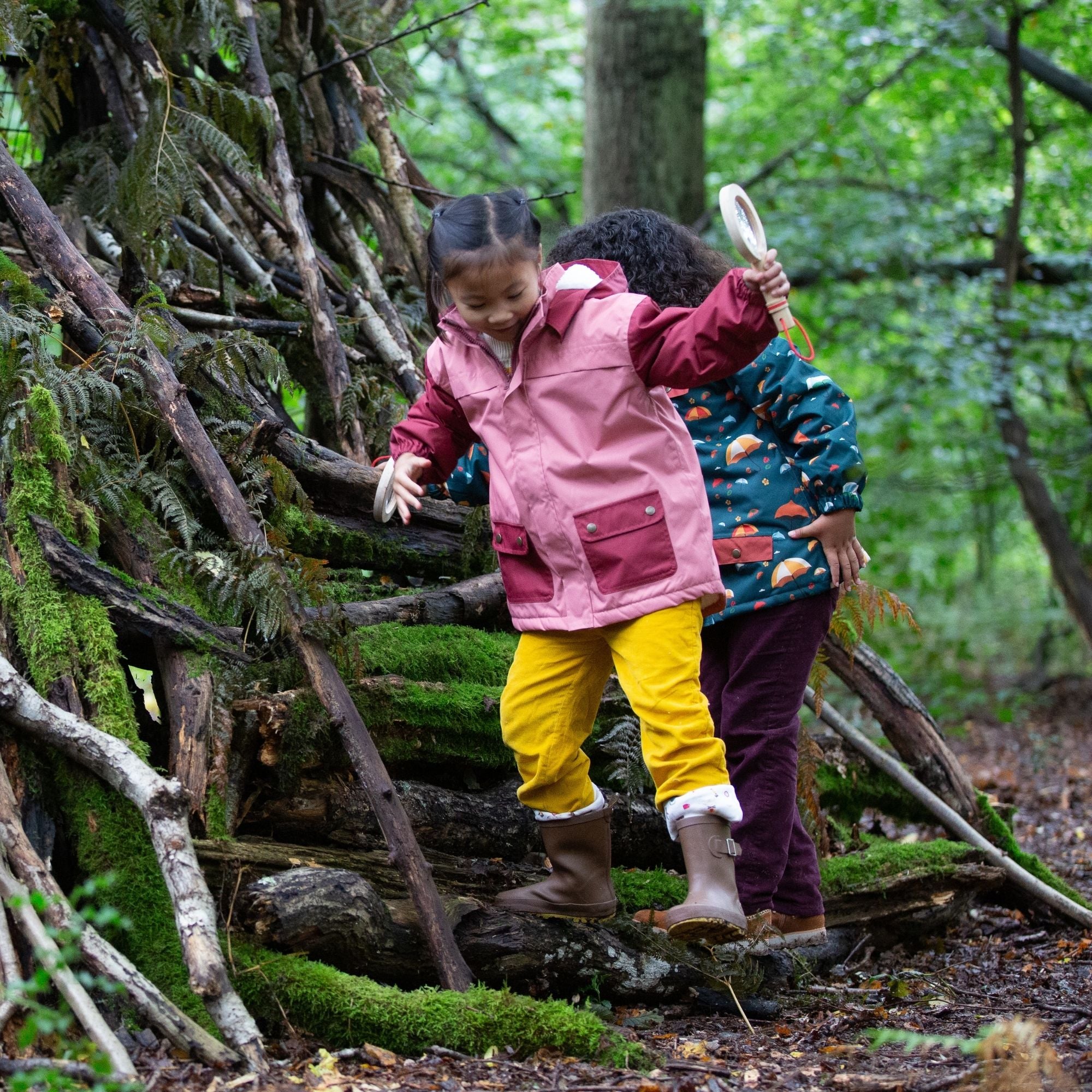 Plum Colour Block Recycled Waterproof Winter Coat