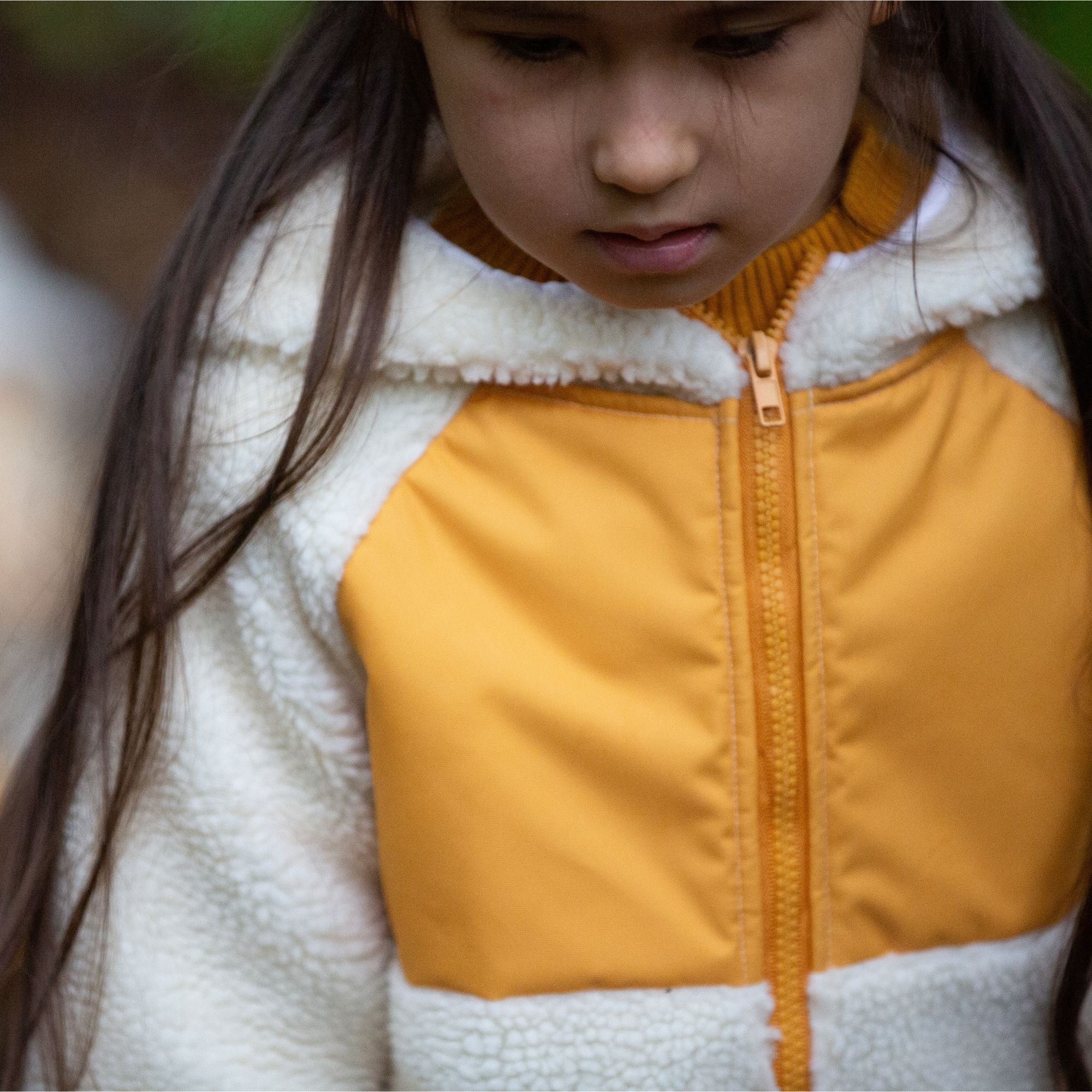 Cream Hooded Zip Up Recycled Fleece Jacket