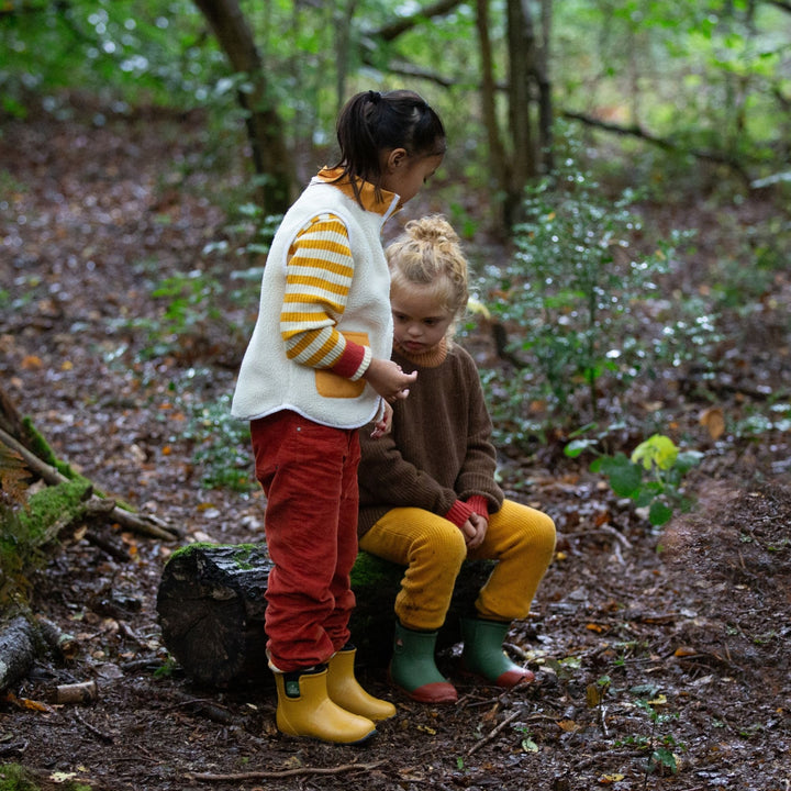 Cream Cosy Zip Up Recycled Fleece Gilet