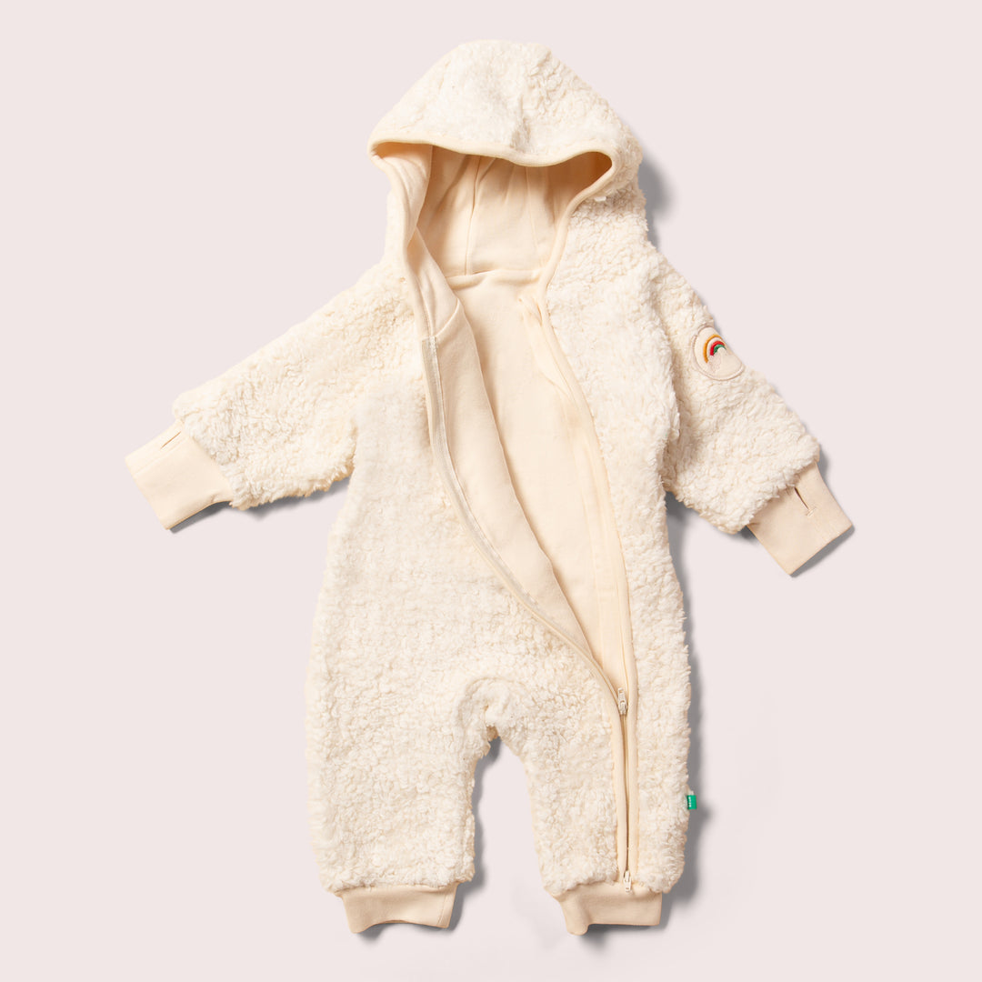 Cosy Organic Sherpa Fleece Hooded Snug As A Bug Suit