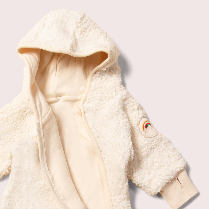 Cosy Organic Sherpa Fleece Hooded Snug As A Bug Suit