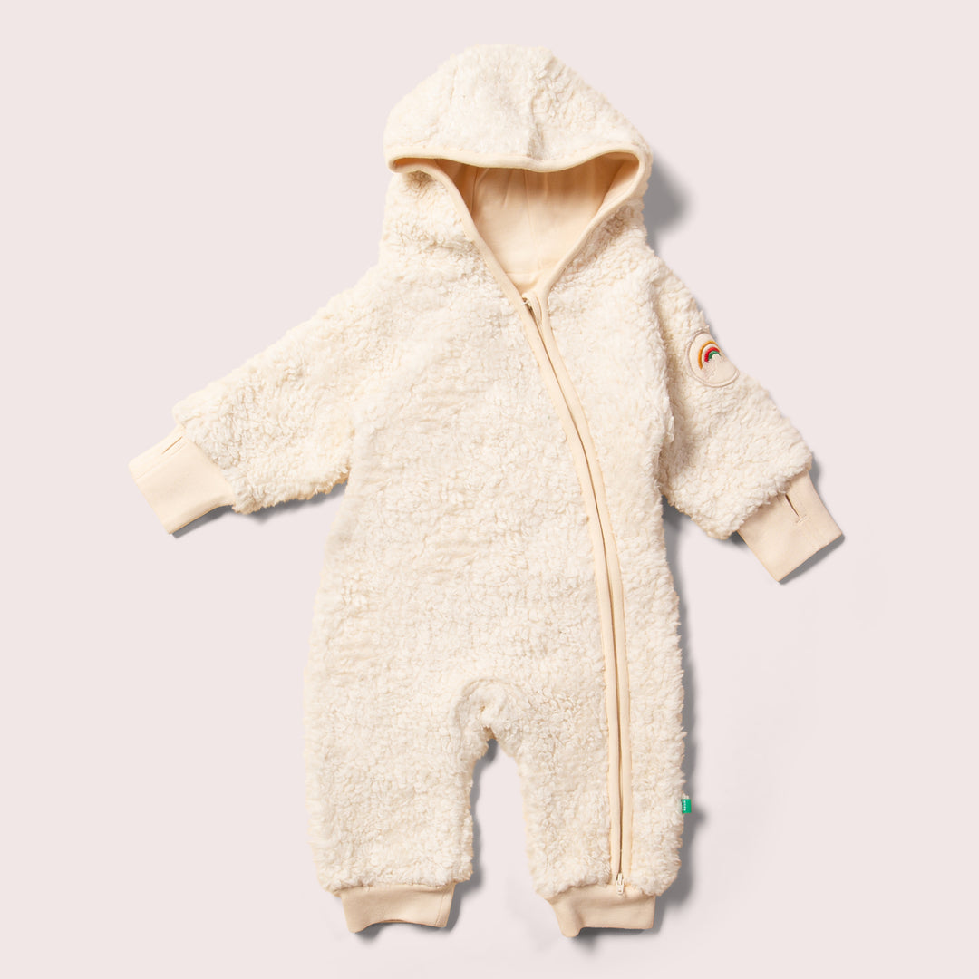 Cosy Organic Sherpa Fleece Hooded Snug As A Bug Suit