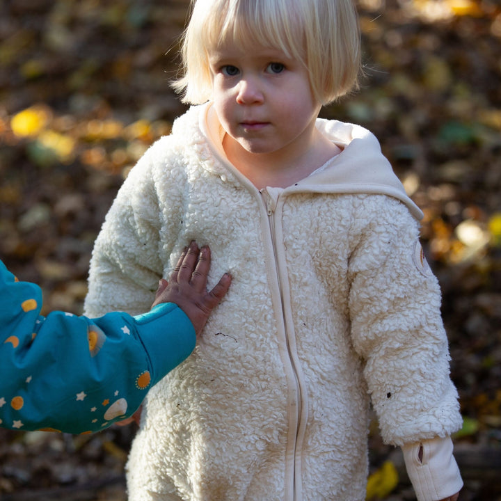 Cosy Organic Sherpa Fleece Hooded Snug As A Bug Suit