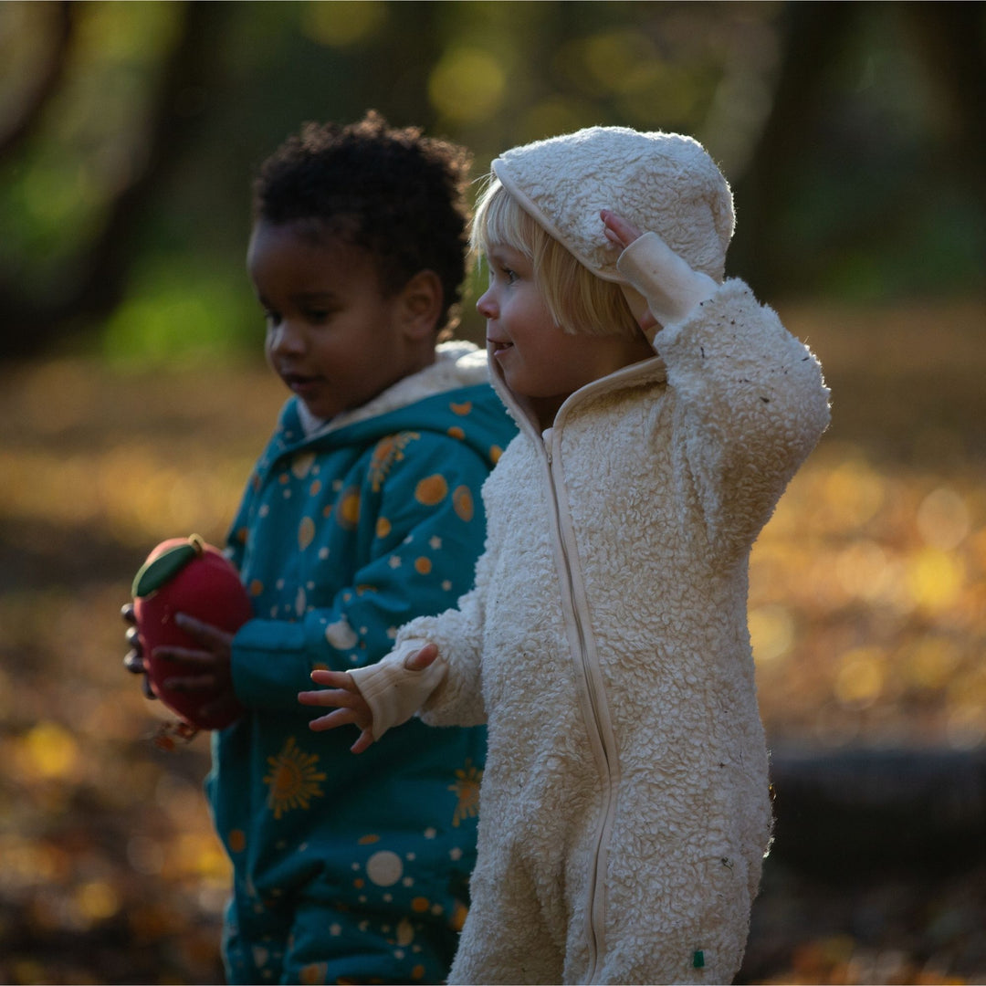 Cosy Organic Sherpa Fleece Hooded Snug As A Bug Suit