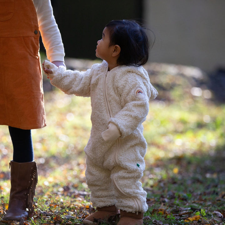 Cosy Organic Sherpa Fleece Hooded Snug As A Bug Suit