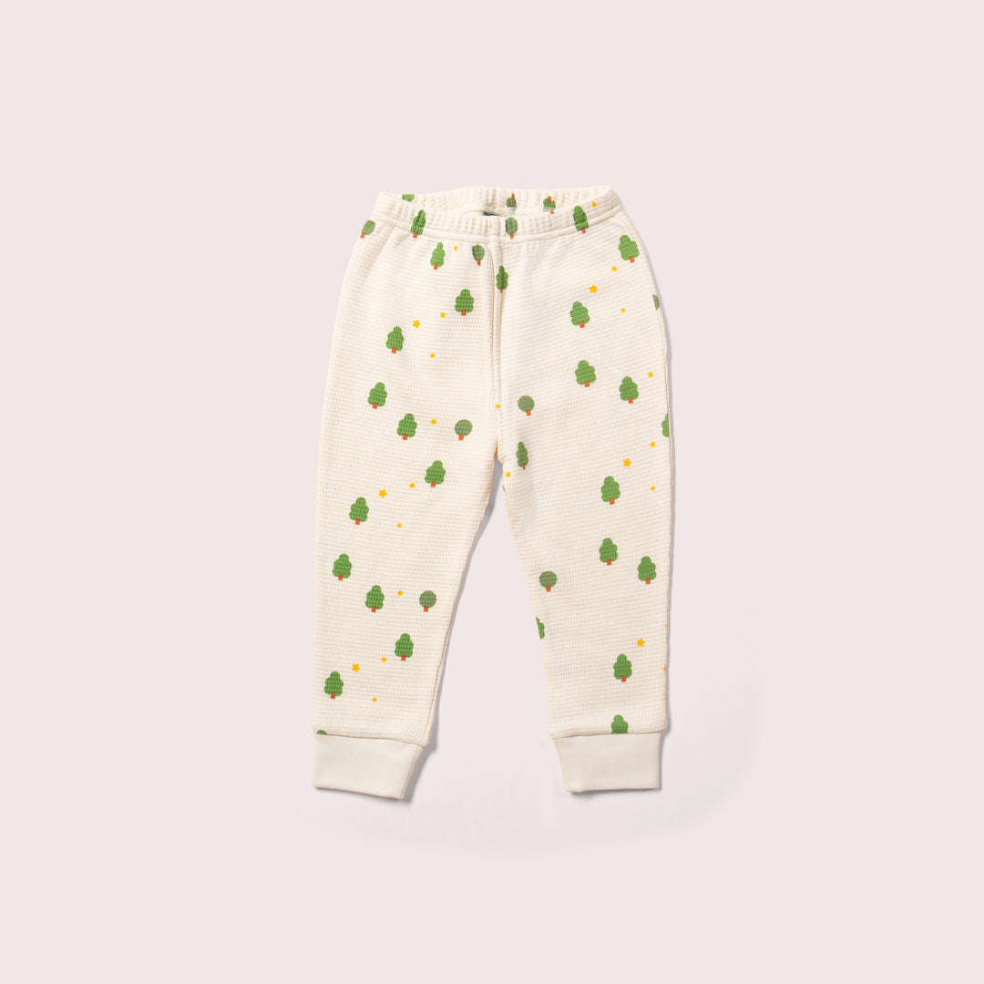 Cream Winter Trees Organic Waffle Pyjamas