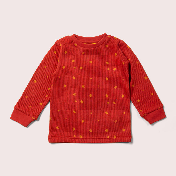 Hazelnut Stars Organic Waffle Pyjamas