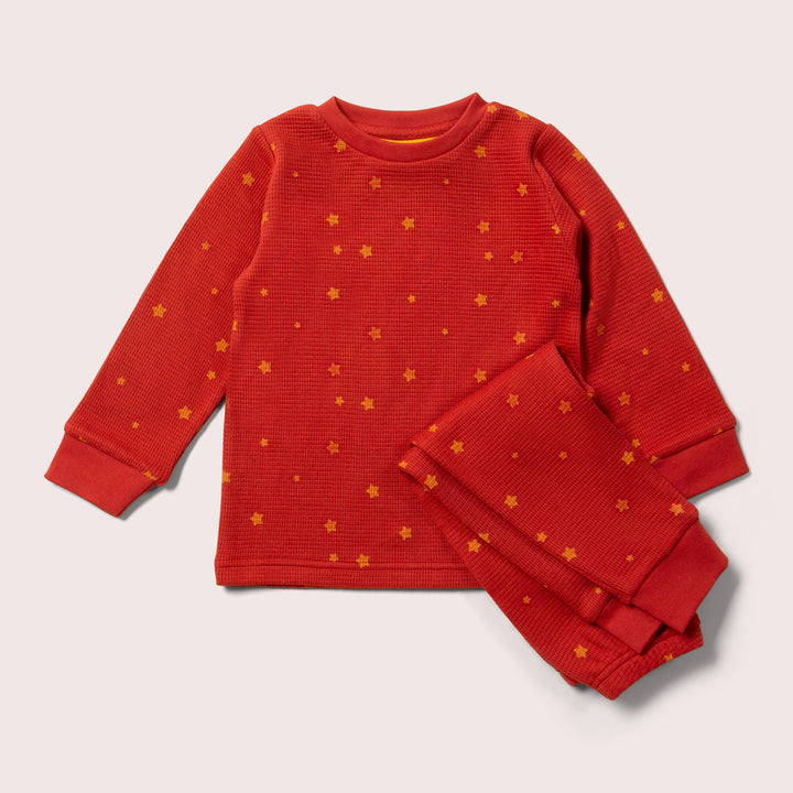 Hazelnut Stars Organic Waffle Pyjamas