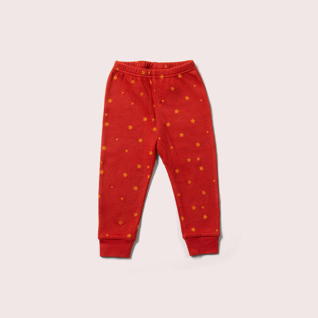 Hazelnut Stars Organic Waffle Pyjamas